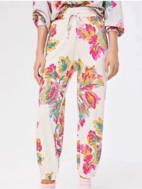 Saturday Sunday anthropolgie Floral Jogger Pants sweats XS